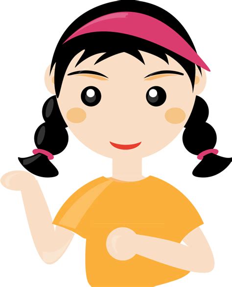 Download Cute Cartoon Girl Png Png And  Base