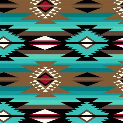 Raindance Teal Native American Fleece Fabric Fabric By