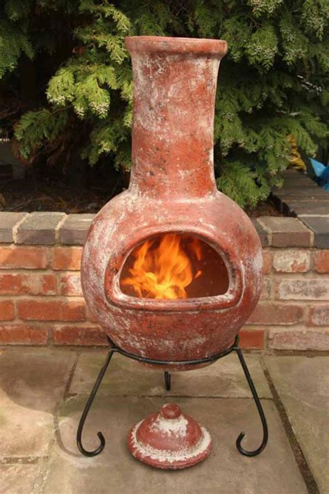 A fire pit is a great way to spend a summer night outdoors or keep warm when the weather gets chilly. clay fire pit chiminea » Design and Ideas