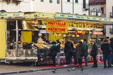Street Food Truck Proposing Italian Food Vicenza Editorial Photography