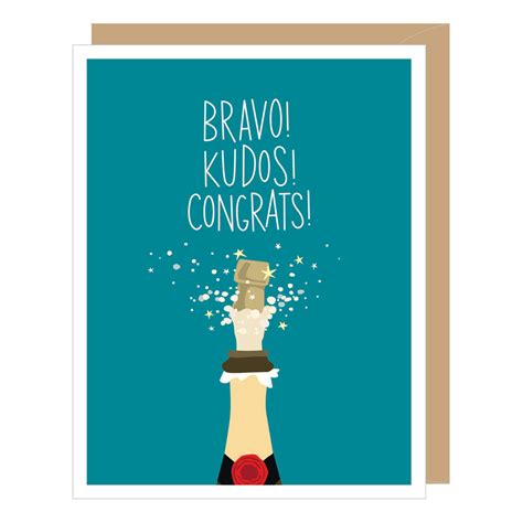 Champagne Bravo Congratulations Card Apartment 2 Cards