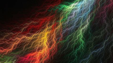 Hd Wallpaper Digital Art Simple Abstract Cgi Colorful Lightning Multi