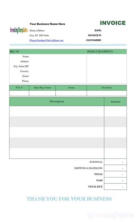 Fill in the details, click create invoice and you're done! Blank Invoice Templates - 20 Results Found