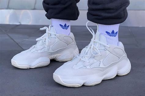 This 500 features a bone white mesh upper with suede overlays. Here's How People Are Styling the Yeezy 500 'Bone White ...