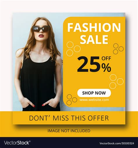 Fashion Sale Social Media Post Banners Royalty Free Vector