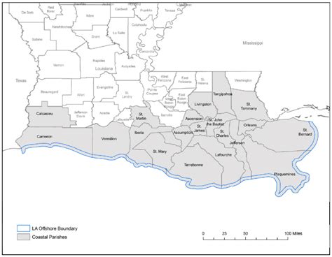 Study Area 20 Coastal Parishes In Louisiana Download Scientific Diagram