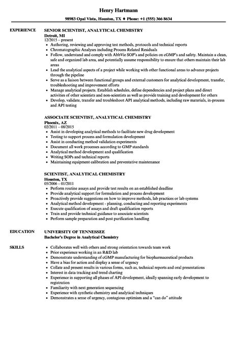 A graduate assistantship is aimed to develop students' practical to apply for a cv and cover letter for graduate teaching assistant in university a candidate usually should acquire a bachelor's degree in their. Analytical Chemist Resume Samples | IPASPHOTO