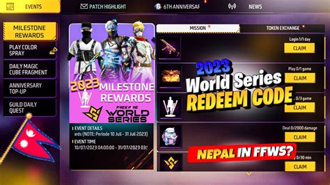 New Redeem Code 🔥 Ffws Redeem Code 2023 Nepal Slot In Ffws Top
