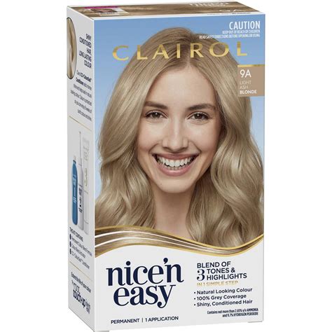 Clairol Nice N Easy 9a Light Ash Blonde Hair Colour Each Woolworths