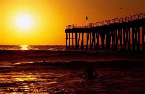 Sunset At Hermosa Beach California Usa