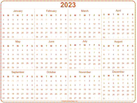 Free Clip Art 2023 Calendar