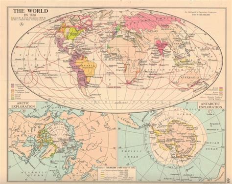 1830s Map Of The World Borders Map