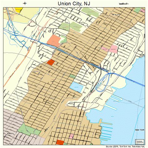 Union City New Jersey Street Map 3474630
