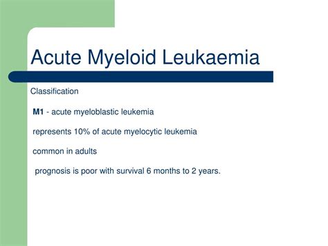 Ppt Acute Myeloid Leukaemia Powerpoint Presentation Free Download