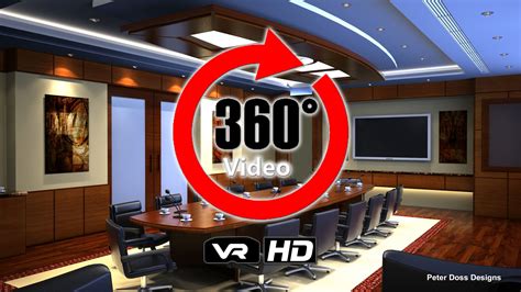 Conference Room Design Rendering 360° Virtual Reality 4k Video Peter