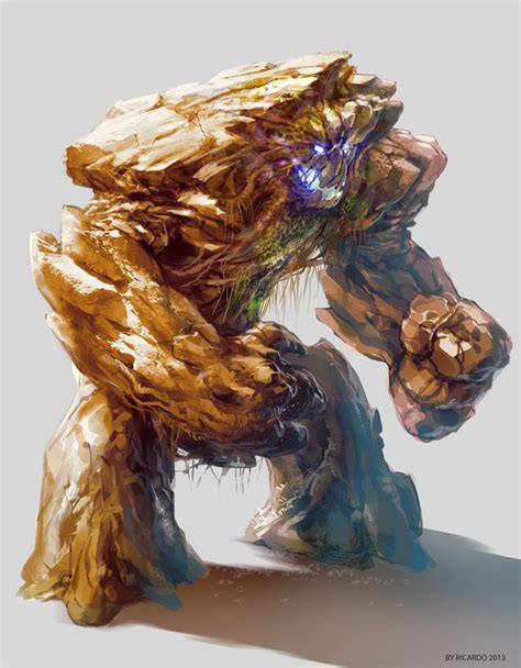 Earth Elemental By Rukkits On Deviantart Fantasy Monster Monster Art