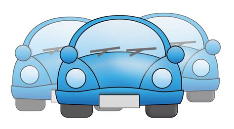 Three Blue Cars Openclipart