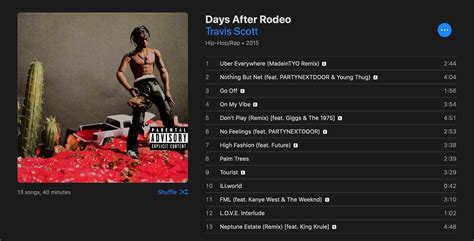 Music Days After Rodeo Unreleased Compilation Travis Scott