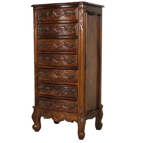 French Mahogany Tall Chest Of Drawers Repro Furniture Company