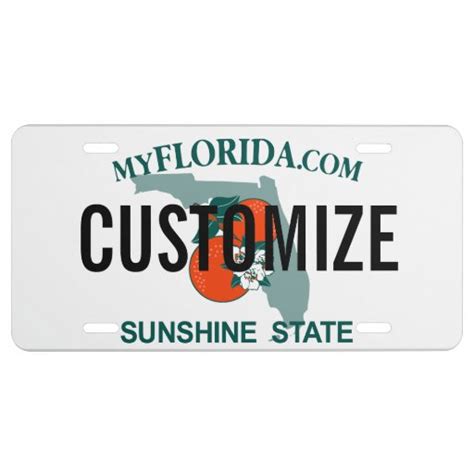 Florida Custom License Plate Zazzle
