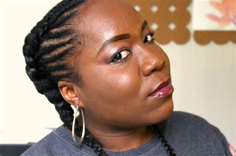 The two sets of braids are then twisted together creating a literal crown out of your natural hair! Crochet Cornrows on Fishbone Braids(a natural hair hack ...