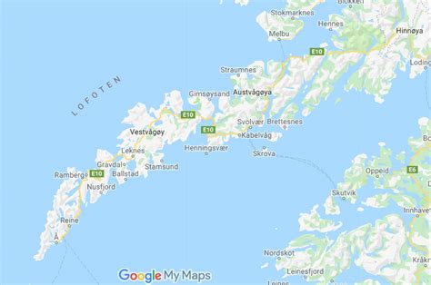 Lofoten Islands Map Exploring Ed