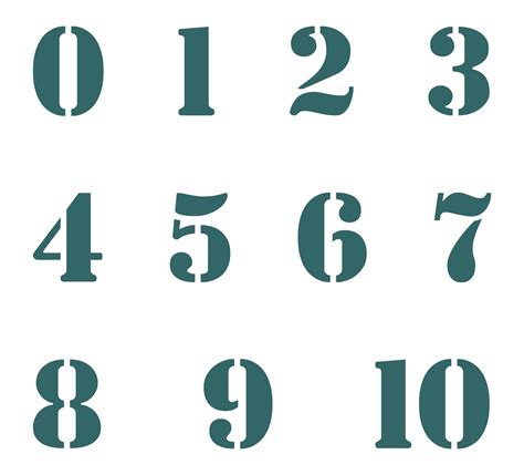 Printable Number Stencils