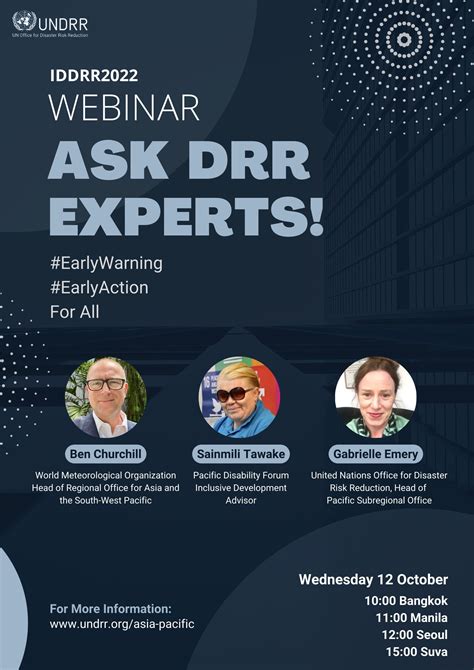Ask DRR Experts! Early Warning and Early Action for All | IDDRR