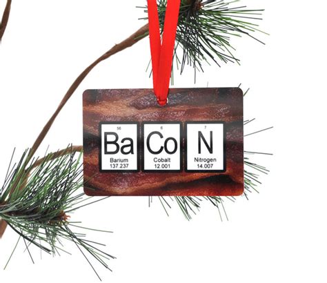 bacon periodic table christmas ornament neurons not included™