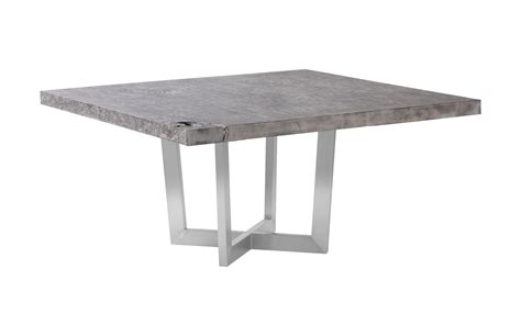 Phillips Collection Origins Dining Table Grey Stone Square Brushed