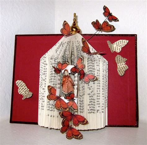 Altered Book A Fairy Tale Touch Of Spring Folded Book Art Altered