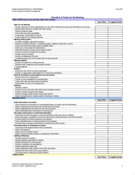 10 Task Checklist Examples Pdf Word Examples