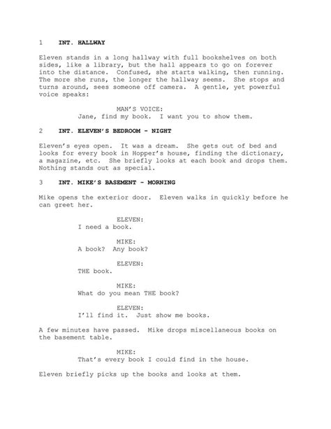 Stranger Things 3 Script Page 2 Created With