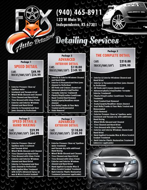 Car Detailing Flyer Ideas