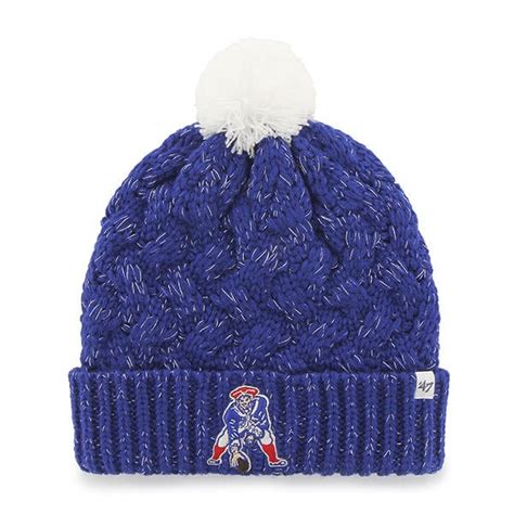 New England Patriots Womens 47 Brand Blue Fiona Cuff Knit Hat