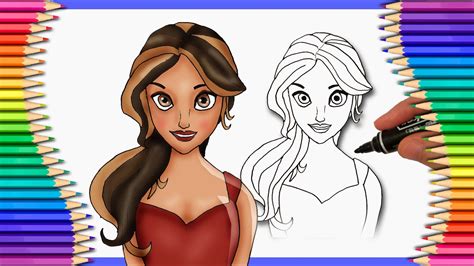 How To Draw Elena Of Avalor Step By Step Youtube