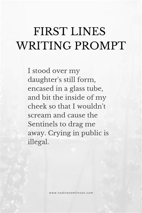 Writing Prompt First Lines Fiction Writing Prompts Writing Promps
