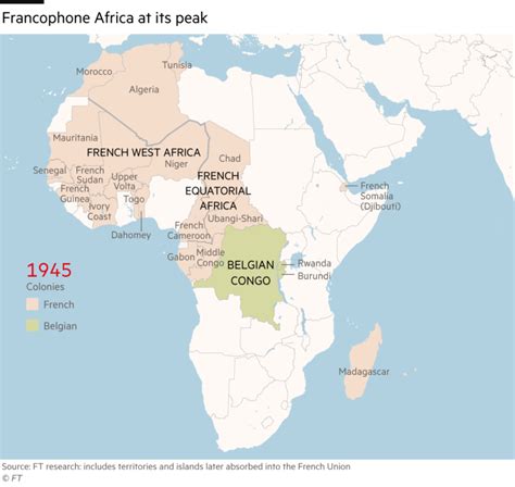 French Map Of Africa Afrique Francophone Map French Speaking Africa