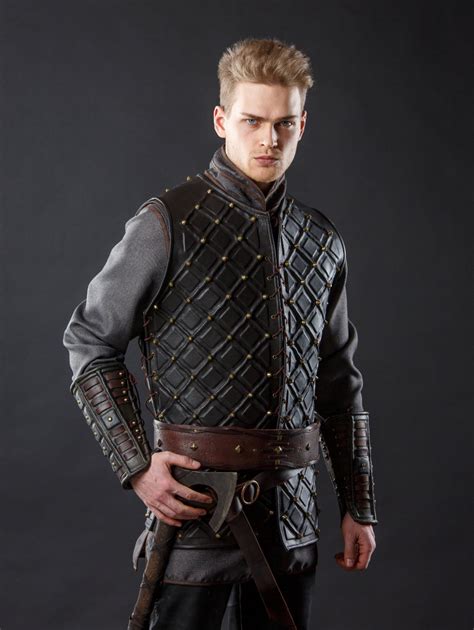 Medieval Leather Brigandine Men Larp And Sca Leather Body Etsy Viking