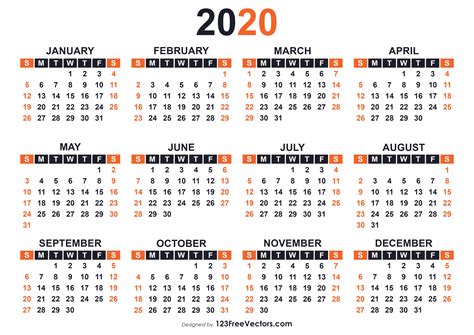 Are you looking for a free printable calendar 2021? 210+ 2020 Calendar Vectors | Download Free Vector Art ...