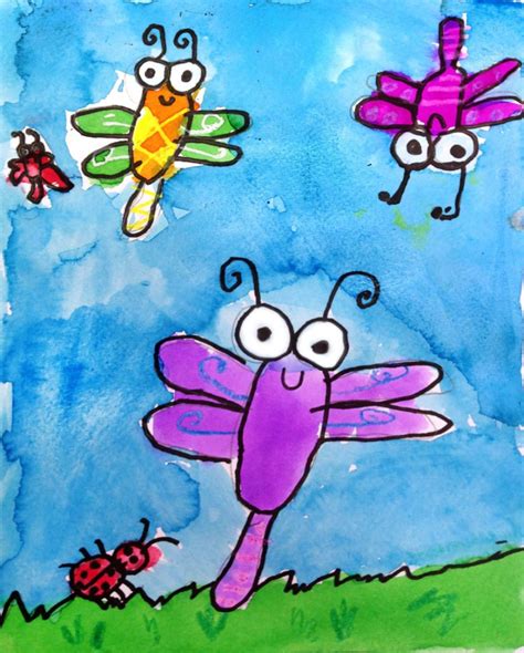 It is just like draw on real coloring paper, where the only limitation is kids imagination. Cute Bug Painting - Art Projects for Kids