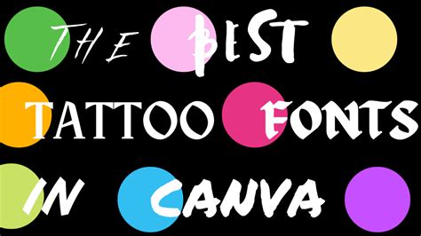 Best Tattoo Fonts In Canva Canva Templates