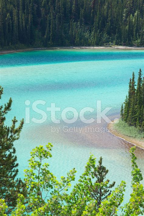 Emerald Lake Near Carcross Yukon Territory Canada Stock Photo