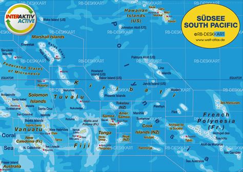 Map Of South Pacific Several States Map In The Atlas Of The World