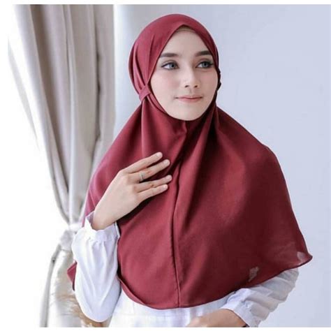 Promo Super Hijab Bergo Maryam Diamond Hijab Instan Shopee Indonesia