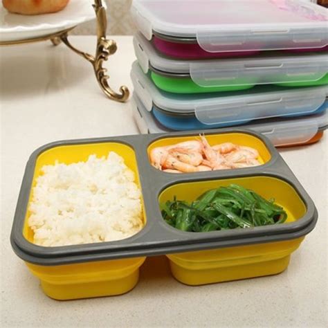 1100ml Silicone Collapsible Portable Food Storage Container Large