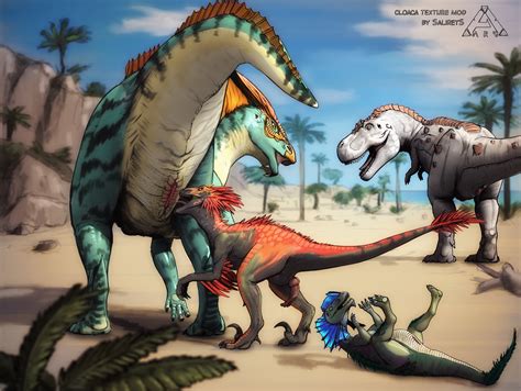 Rule 34 Ark Survival Evolved Beach Being Watched Claws Cunnilingus Dilophosaurus Dinosaur