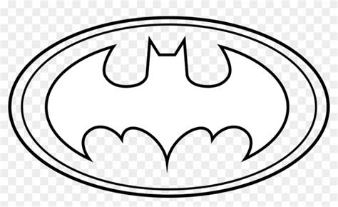 Batman Logo Outline Batman Logo Coloring Pages Hd Png Download