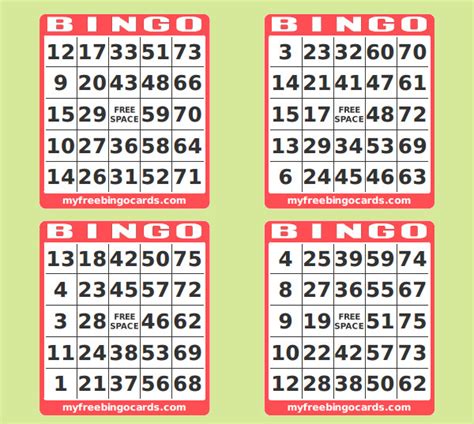 9 18 29 33 43. Punchy free printable bingo cards with numbers | Bailey ...