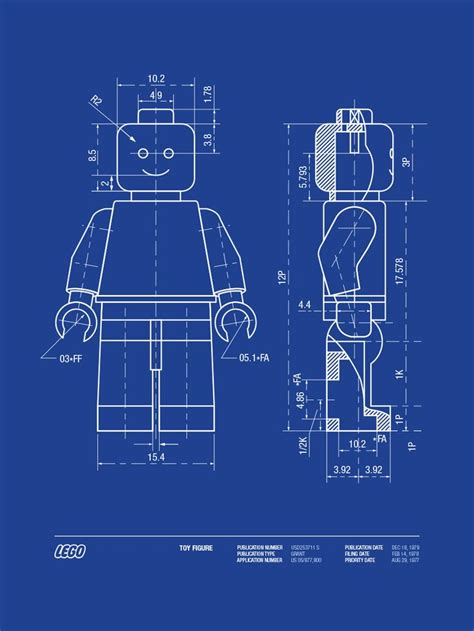 Lego Patent Lego Man Lego Blueprint